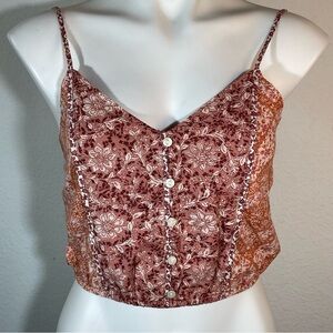 New American Eagle Floral Crop Tank Top XS New NWT New with Tags